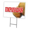 SignMission Empanadas 18"x24" Yard Sign & Stake | Advertise Your Business | Stake Included Image On Front Only | Made in The USA view 1