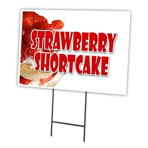 Strawberry Shortcake 18"x24" Yard Sign & Stake Outdoor Plastic Window