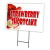 Strawberry Shortcake 18"x24" Yard Sign & Stake Outdoor Plastic Window view 1