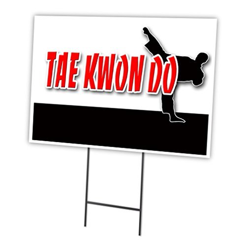 TAE Kwon DO 18"x24" Yard Sign & Stake Outdoor Plastic coroplast Window