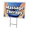 SignMission Massage Therapy 18"x24" Yard Sign & Stake | Advertise Your Business | Stake Included Image On Front Only | Made in The USA view 1