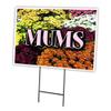 MUMS 18"x24" Yard Sign & Stake | Advertise Your Business | Stake Included Image On Front Only | Made in The USA view 1
