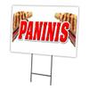 PANINIS 18"x24" Yard Sign & Stake | Advertise Your Business | Stake Included Image On Front Only | Made in The USA view 1