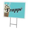 Frappe 18"x24" Yard Sign & Stake | Advertise Your Business | Stake Included Image On Front Only | Made in The USA view 1
