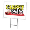 Carpet Sale 18"x24" Yard Sign & Stake | Advertise Your Business | Stake Included Image On Front Only | Made in The USA view 1