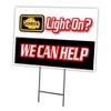 Check Engine Light 18"x24" Yard Sign & Stake Outdoor Plastic coroplast Window | Advertise Your Business | Stake Included Image On Front Only | Made in The USA view 1