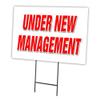 SignMission Under New Management 18"x24" Yard Sign & Stake Outdoor Plastic view 1