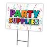 PARTY SUPPLIES 18"x24" Yard Sign & Stake | Advertise Your Business | Stake Included Image On Front Only | Made in The USA view 1