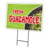 Guacamole 18"x24" Yard Sign & Stake | Advertise Your Business | Stake Included Image On Front Only | Made in The USA view 1