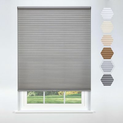 Linen Avenue Cordless Cellular Light Filtering Shade 32 1/2 W x 48 H, Platinum (Arrives 1/4" Narrower)