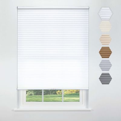 Linen Avenue Cordless Cellular Light Filtering Shade 22 W x 84 H, White (Arrives 1/4" Narrower)