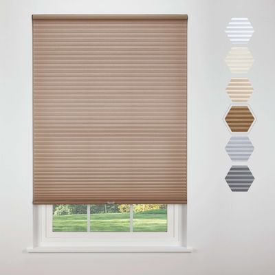 Linen Avenue Cordless Cellular Light Filtering Shade 18 W x 66 H, Harvest (Arrives 1/4" Narrower)