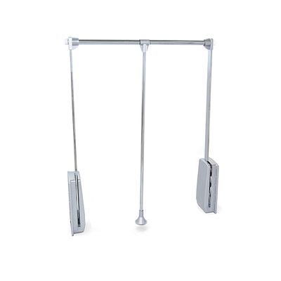 Emuca 7086311 Pull Down Hanging Wardrobe Rail, Adjustable 830-1150mm, Chrome Finish