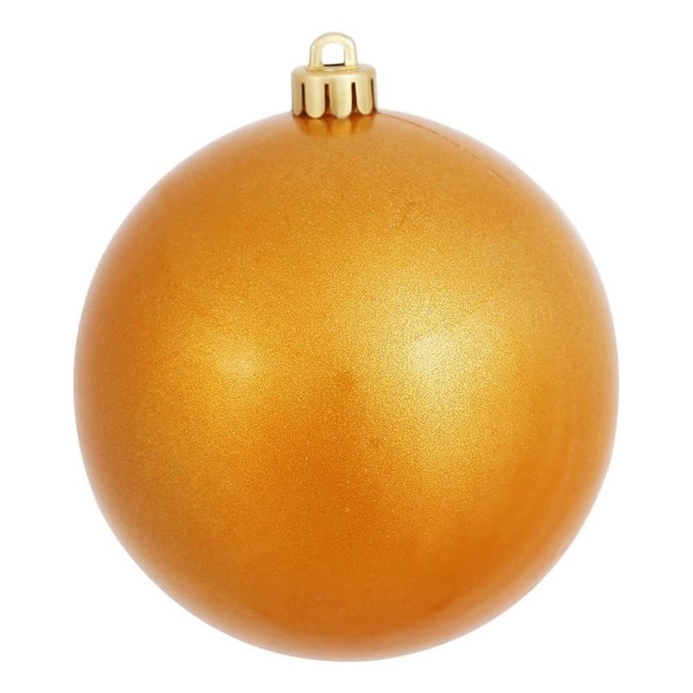 Vickerman 3" Plastic Ball Ornaments in Candy Antique Gold (Set of 12)