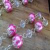 12 Pc Baptism Favors Crystal and Pearls Pink Silver Plated/Communion Favors Recuerditos De Bautismo/Christening Favors/Decenarios/Decades/Finger Rosaries view 3