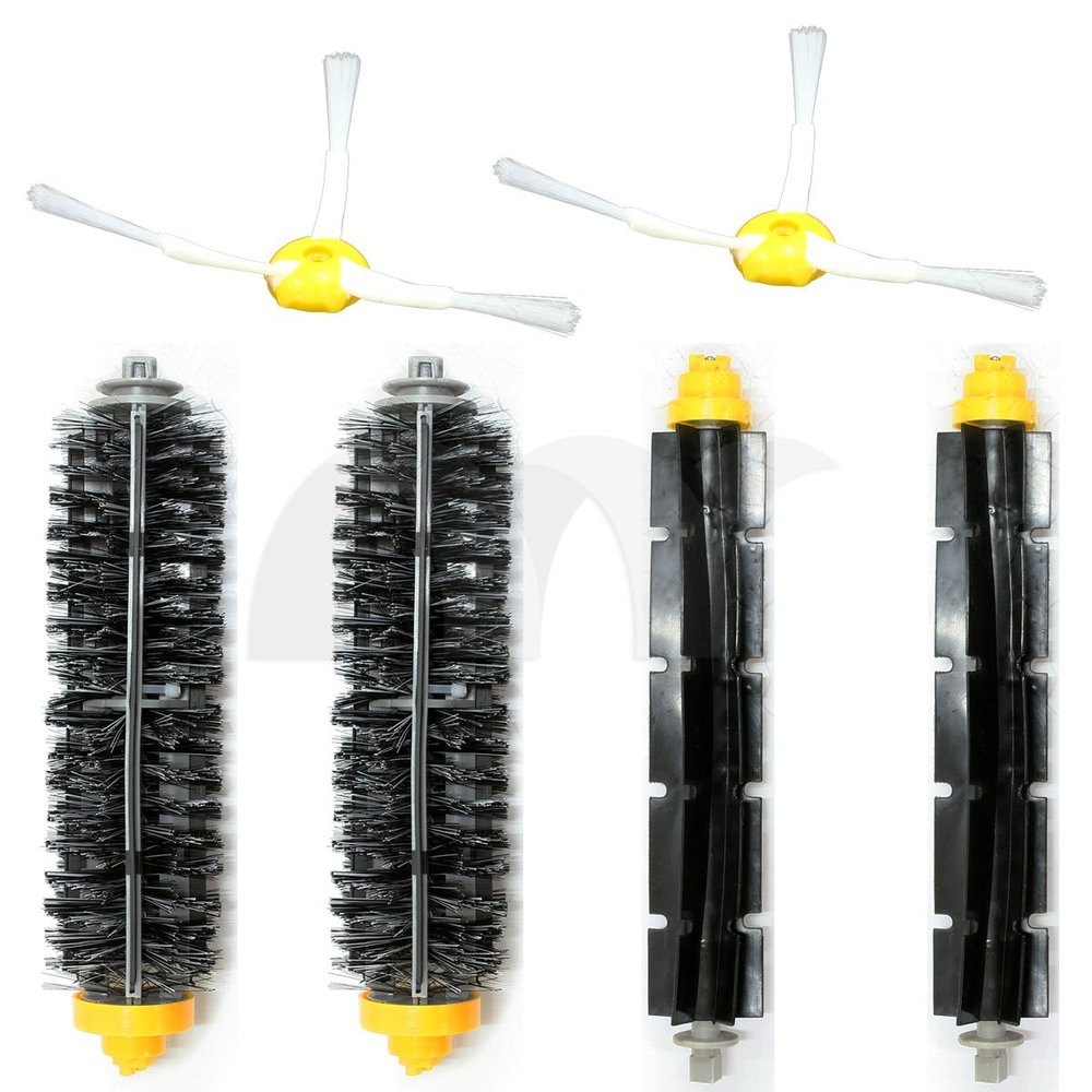 Eztronics Corp 2-pack Replacement Brush Kit Side Brush Beater Bristle Brushes for Roomba 600 700 Series 760 770 780