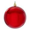 Vickerman 4" Plastic Ball Ornaments in Candy Red Finish (Set of 6) view 1