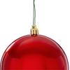 Vickerman 4" Plastic Ball Ornaments in Candy Red Finish (Set of 6) view 2