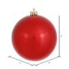 Vickerman 4" Plastic Ball Ornaments in Candy Red Finish (Set of 6) view 4