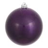 Vickerman 4" Plastic Ball Ornaments in Candy Plum Purple (Set of 6) view 1