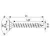 SPAX T-Star Plus 1197000450703 Universal Screw Stainless Steel A2 4.5 x 70 mm Pack of 100 Countersunk Head Fully Threaded 4CUT view 3