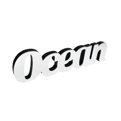 American Atelier Coastal Mirror Word Art, Ocean