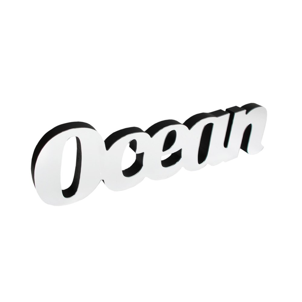American Atelier Coastal Mirror Word Art, Ocean