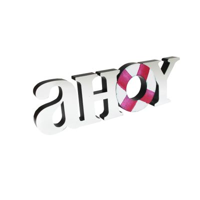 American Atelier Mirror Word Art, Ahoy