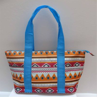 Lunch Bag Insulated Tote Bag Reusable Bag (Aztec Blue)