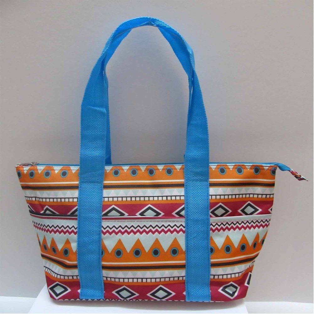 Lunch Bag Insulated Tote Bag Reusable Bag (Aztec Blue)
