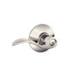 SCHLAGE Accent Lever Bed and Bath Lock in Polished Nickel - F40 ACC 618 view 1
