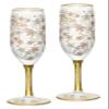 ADERIA S6109 El Dorado Cherry Blossom Flutes Pair Set, Champagne Glasses, 6.1 fl oz (180 ml), Made in Japan, Comes in a Cosmetic Box, Wine, Cocktail, Sparkling, Stylish, Brandy, Champagne, Present, Gift, Wedding, Celebration, Birthday view 1