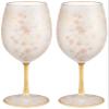 Aderia S-6110 Sake Bottle Wine Glass, El Dorado Cherry Blossom Pair Set, 18.0 fl oz (540 ml), Cherry blossom Stemware Glass, Made in Japan, Gift Box Included, Birthday Gift view 1