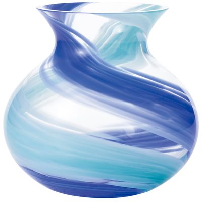 ADERIA F71440 Tsugaru Vidro Flower Vase, Bouquet Pot, Blue, Comes in a Cosmetic Box, Made in Japan, Flower Base, Fashionable, Glass, Vase, Vase, Vase Container, Gift, Women's, Mother's Day, Father's
