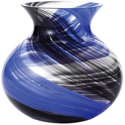 Aderia F-71444 Tsugaru Vidro Vase, Bouquet Pot, Black, Maximum 4.7 x 5.3 inches (12 x 13.5 cm), Flower Drops, Made in Japan