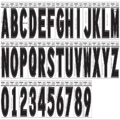 Hillman 841528 Letter M Wide Style Die-Cut Peel Off Sign, Black Gloss Finish Waterproof Vinyl, 3 inches 1-Sign