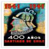 1541 to 1941-400 Aos Santiago de Chile (400 Year Anniversary of Santiago Chile) - Conquistador - Vintage Travel Poster by O.O. Valle c.1941 - Fine Art Matte Paper Print (Unframed) 30x44in view 1
