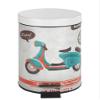 Wenko Pedal bin Vintage Scooter 3l, Multi-Colour, 17 x 17 x 26 cm view 1