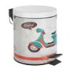 Wenko Pedal bin Vintage Scooter 3l, Multi-Colour, 17 x 17 x 26 cm view 2