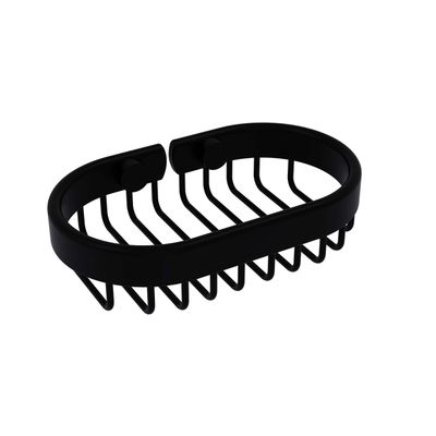 Allied Brass BSK-150LA-BKM Oval Soap Shower Basket, Matte Black