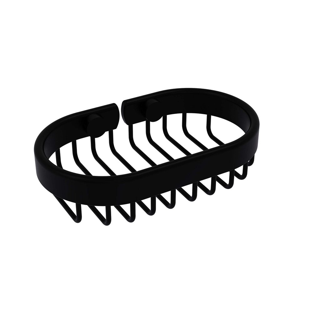 Allied Brass BSK-150LA-BKM Oval Soap Shower Basket, Matte Black
