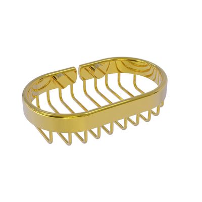 Allied Brass BSK-150LA-PB Oval Soap Basket, Polished Brass