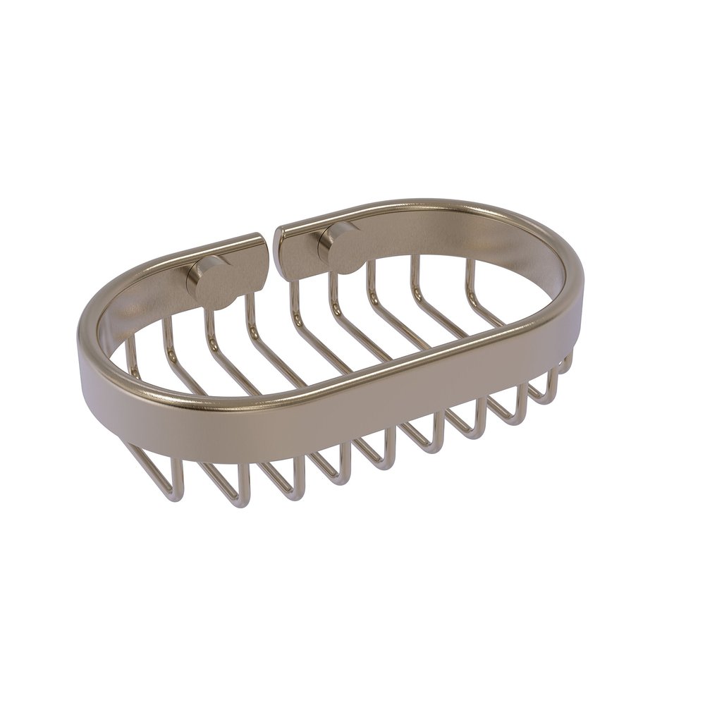 Allied Brass BSK-150LA-PEW Oval Soap Shower Basket, Antique Pewter