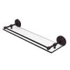 Allied Brass QN-1/22-GAL-ABZ Que New 22 Inch Tempered Gallery Rail Glass Shelf, Antique Bronze view 1