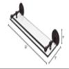 Allied Brass QN-1/22-GAL-ABZ Que New 22 Inch Tempered Gallery Rail Glass Shelf, Antique Bronze view 2