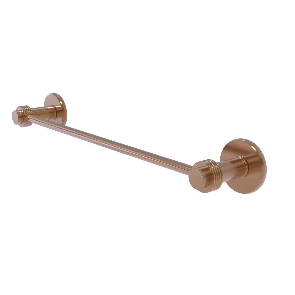 Allied Brass 931G/18-BBR Mercury Collection 18 Inch Groovy Accent Towel Bar, 18-Inch, Brushed Bronze