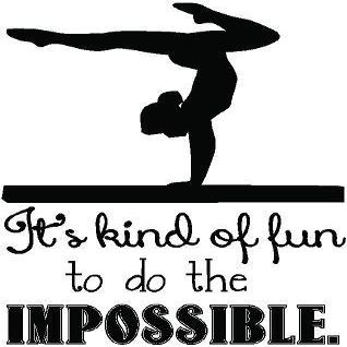 Gymnastics Wall Lettering - Vinyl Decal/Sticker - 20"x14" [Color is Black]