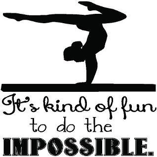 Gymnastics Wall Lettering - Vinyl Decal/Sticker - 20"x14" [Color is Black]