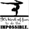 Gymnastics Wall Lettering - Vinyl Decal/Sticker - 20"x14" [Color is Black] view 1