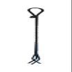 Panacea Black Powder Coated Steel Fireplace Tongs